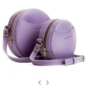 Portland Leather Small Circle Bag in Lavender, C-Grade